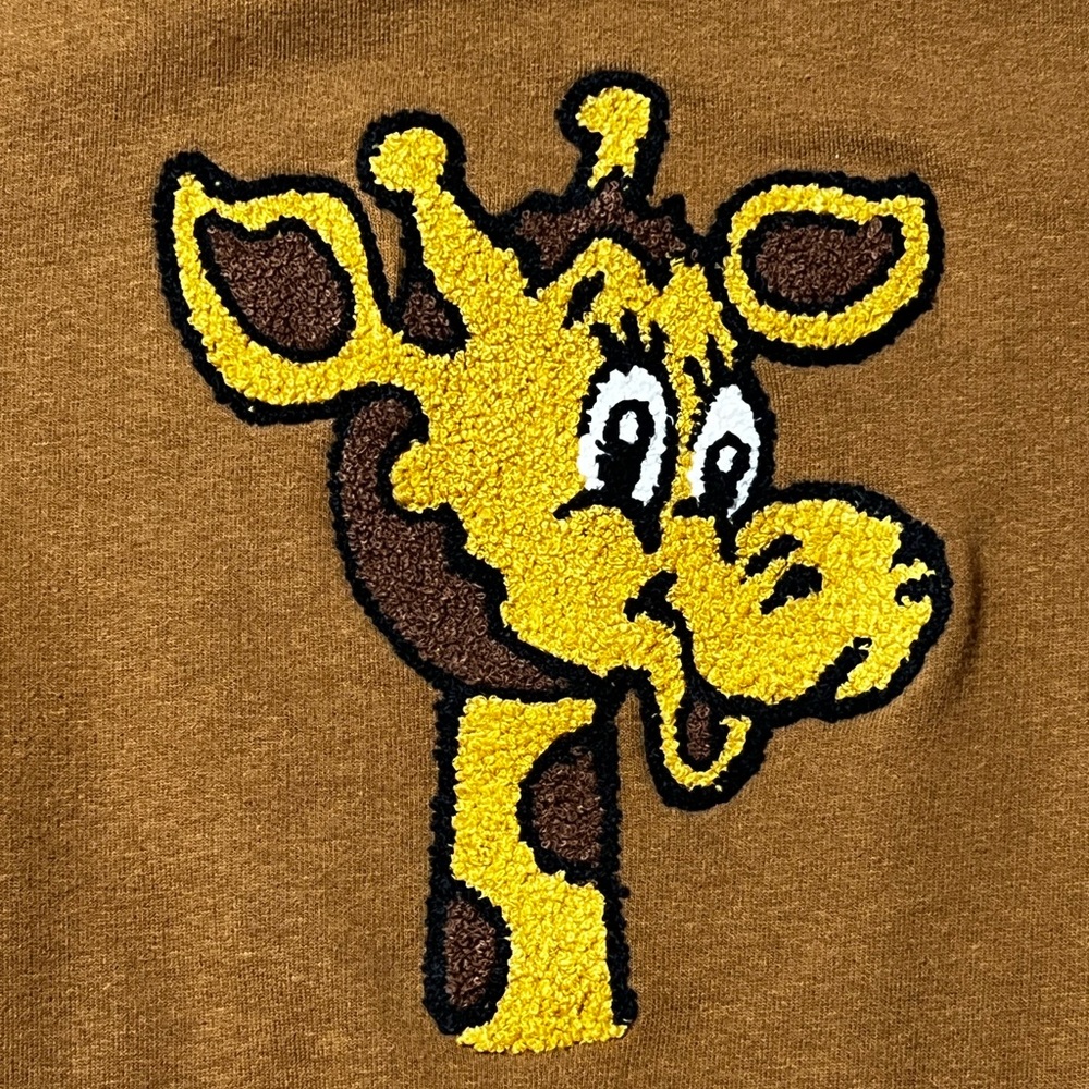 Bonobos Geoffrey Giraffe Sweatshirt Crewneck men’s medium Brown "Toys R Us Kid" - Picture 7 of 12